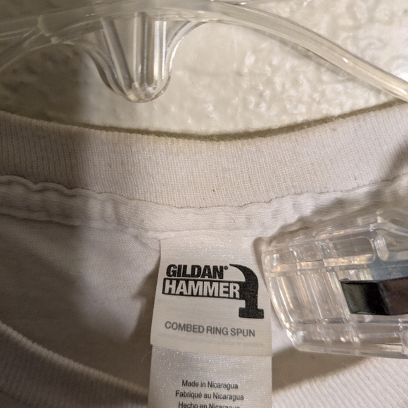 gildan Hammer White Graphic T-Shirt Size Xl Pre-owned - Picture 4 of 6